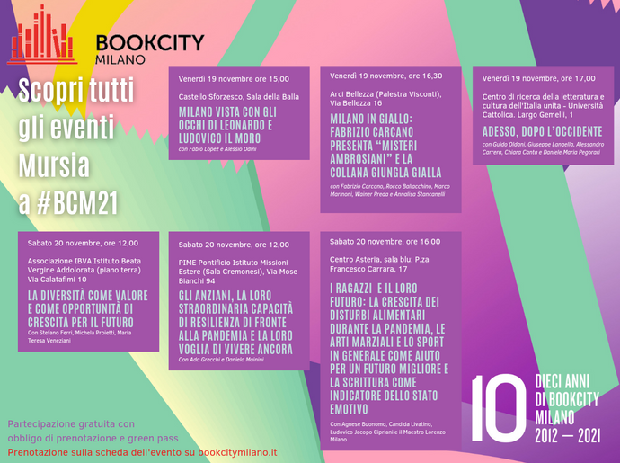 Mursia a Bookcity Milano 2021: Gli eventi