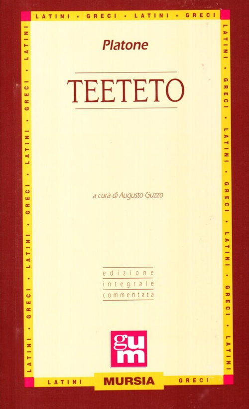 Platone: Teeteto  ( Guzzo A.)
