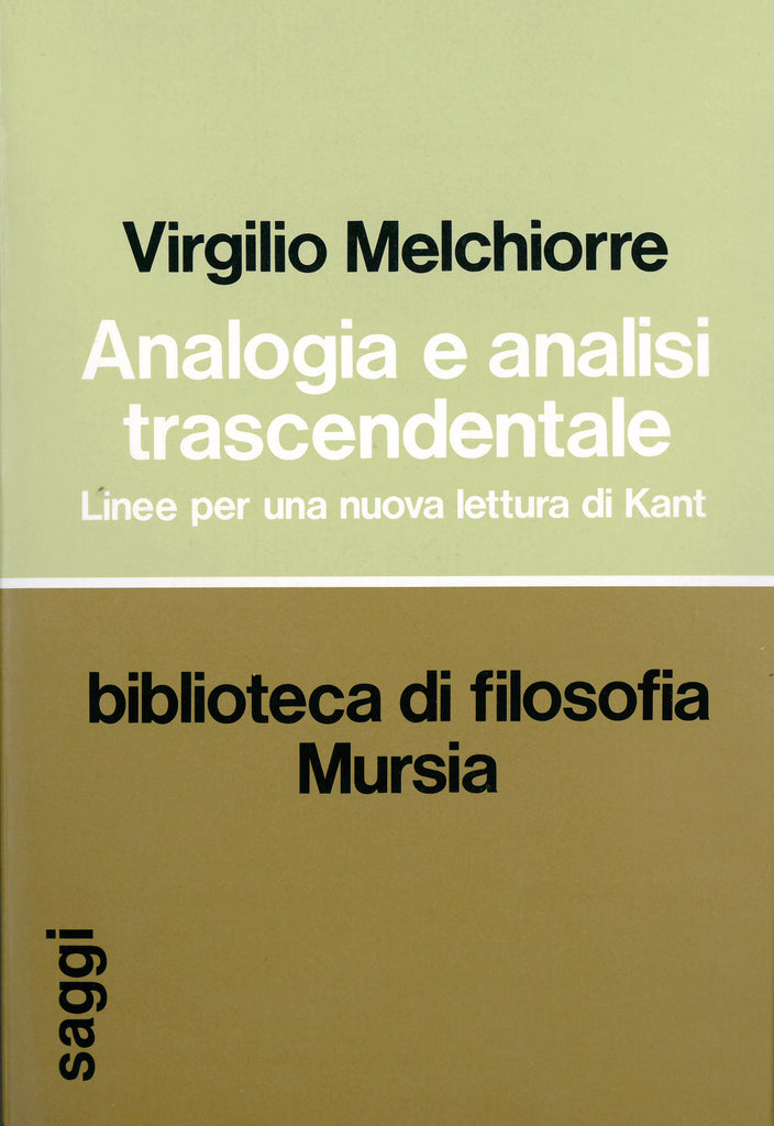 Melchiorre V.: Analogia e analisi trascendentale