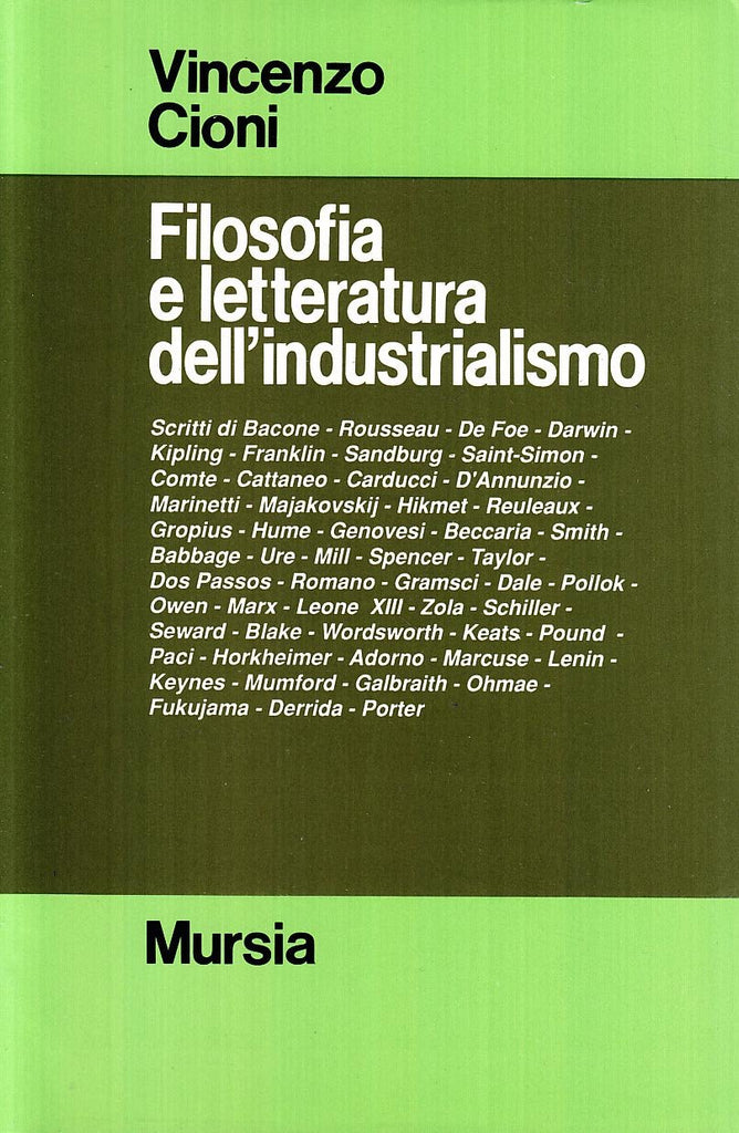 Cioni V.: Filosofia e letteratura dell' industrialismo