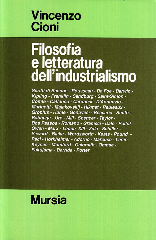 Cioni V.: Filosofia e letteratura dell' industrialismo