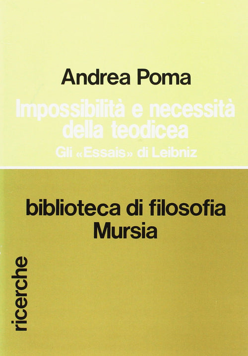 Poma A.: Impossibilita' e necessita' della teodicea