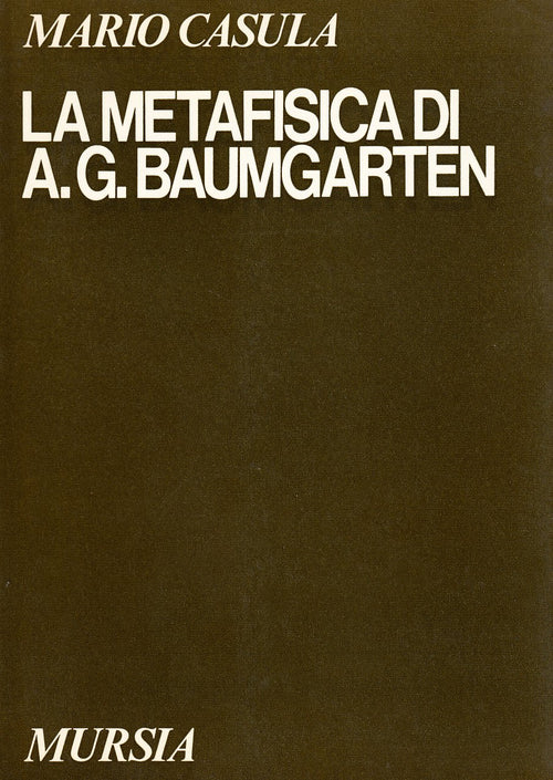 Casula M.: La metafisica di A.G. Baumgarten