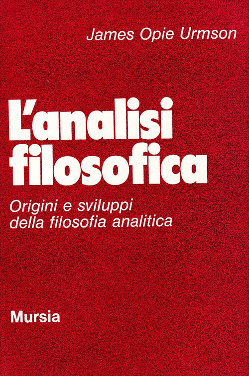 Urmson J.O.: L'analisi filosofica