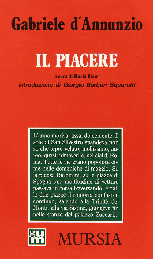 D'Annunzio G.: Il piacere